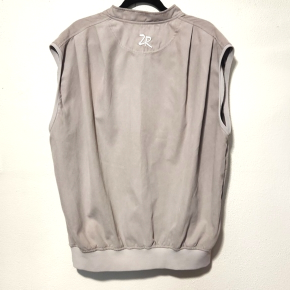 Zero Restriction Golf Outerwear Tan Microsuede Men's Pullover Vest Size Large - Picture 7 of 13